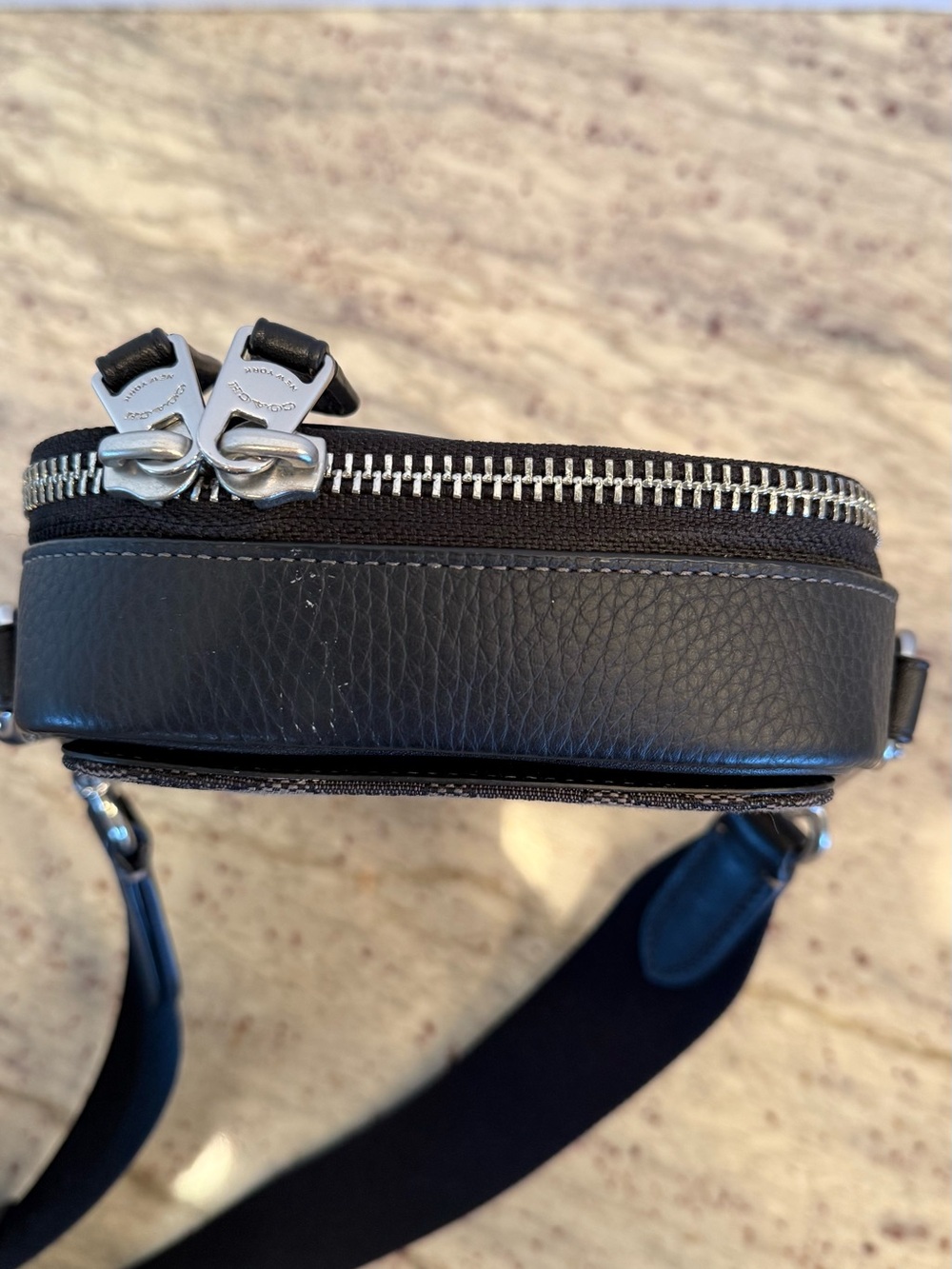 Coach Small Signature Crossbody in Black/Charcoal - Picture 3 of 11